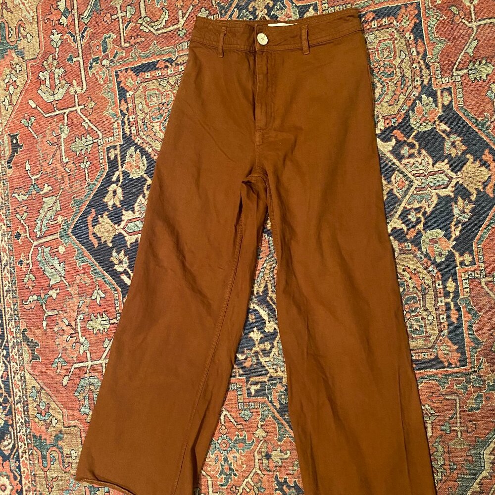Zara Brown Wide Leg Pants
